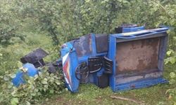 Ordu'da devrilen patpatın sürücüsü öldü, eşi yaralandı