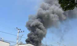 Kocaeli'de boya tesisinde yangın