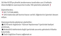 30 ilde FETÖ operasyonları; 65 şüpheli tutuklandı