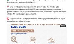 Bakan Yumaklı: Gıda denetimlerinde 168 milyon 546 bin 411 lira idari para cezası kesildi