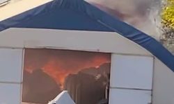 Amasya'daki yangında plasik malzemelerinin bulunduğu depo yandı