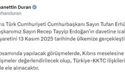KKTC Cumhurbaşkanı Erhürman, 13 Kasım'da Türkiye'yi ziyaret edecek