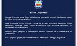 Kocaeli'de kozmetik fabrikasında yangın: 6 ölü, 1 yaralı (2)
