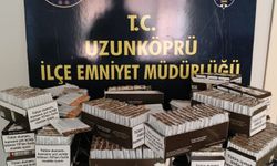 Edirne'de iş yerinde 12 bin 920 adet dolu makaron ele geçirildi