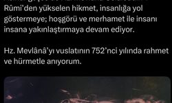 Emine Erdoğan: Hz. Mevlana'yı, vuslatının 752'nci yılında hürmetle anıyorum