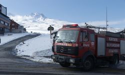  Erciyes Kayak Merkezi’nde itfaiye ekipleri 7/24 görevde