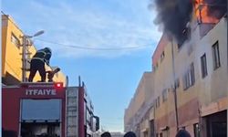 Halı yıkama atölyesinde çıkan yangın söndürüldü