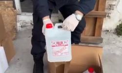 İzmir'de yeni yıl öncesinde 4 bin 130 litre kaçak etil alkol ele geçirildi