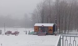 Kuzuyayla Tabiat Parkı beyaza büründü