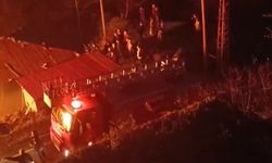 Ordu'da 2 katlı ahşap ev yandı