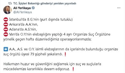 4 ilde suç örgütü operasyonu: 79 gözaltı
