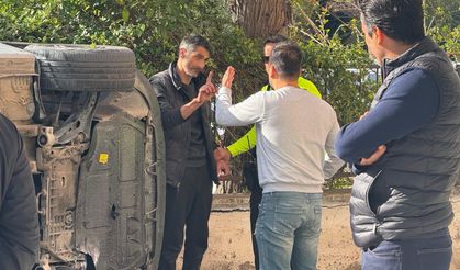 Antalya- Kaza sonrası alkollü sürücüye tepki