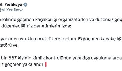 Yurt genelinde 446 düzensiz göçmen yakalandı