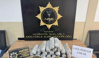 Hatay'da 6 kilo esrar ele geçirildi: 2 tutuklama