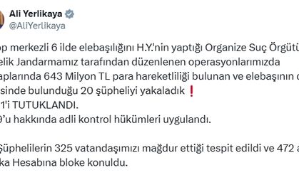 Sinop merkezli 6 ilde suç örgütü operasyonu: 11 tutuklama