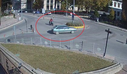 Otomobille çarpışan motosikletin sürücüsü yaralandı