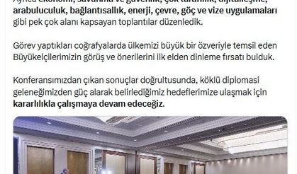 Bakan Fidan, büyükelçilerle bir araya geldi