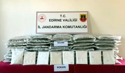 Edirne'de 97 kilo skunk ve 9 kilo kokain ele geçirildi