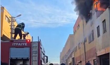 Halı yıkama atölyesinde çıkan yangın söndürüldü