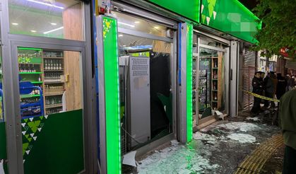 Markete patlayıcı madde atıp kaçan şüpheli aranıyor