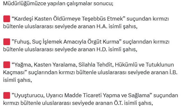 Gürcistan'da yakalanan 5'i kırmızı bültenle aranan 8 şüpheli Türkiye'ye getirildi
