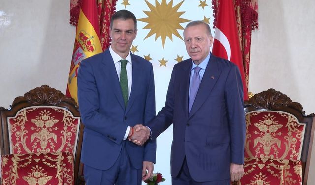 Cumhurbaşkanı Erdoğan, İspanya Başbakanı Pedro Sanchez'i kabul etti
