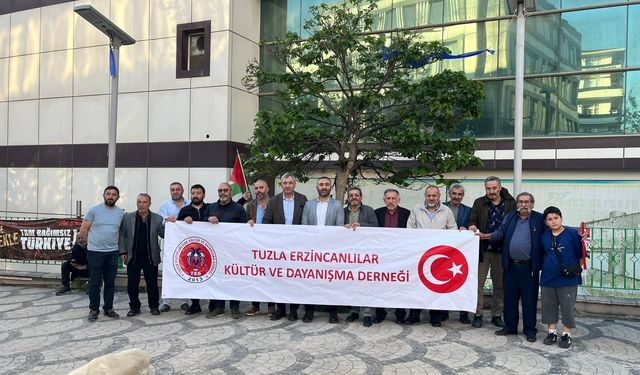 Tuzla Erzincanlılar Derneği’nden Gazze İçin Destek Yürüyüşü