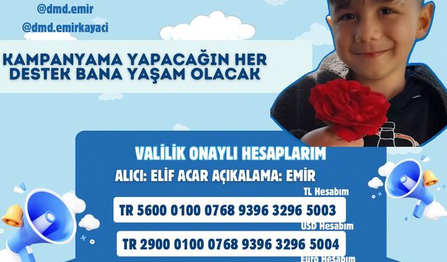 DMD hastası Mustafa Emir'in tek umudu; yurt dışındaki tedavi