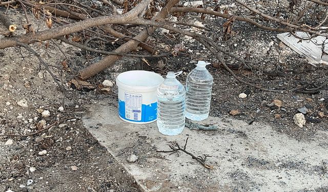 İzmir'de yerleşim yerlerinin çevresinde yanan alanlar dronla görüntülendi