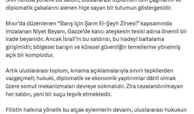 AK Parti'li Ala: İsrail'in, Nusayrat Mülteci Kampı'na saldırısı