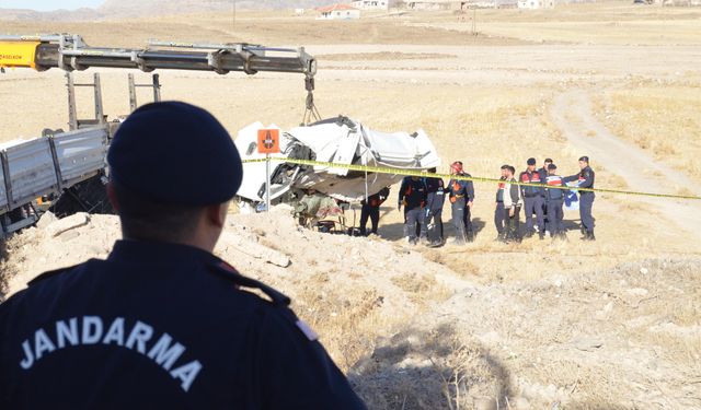 Toprak yığınına çarpan TIR'ın şoförü öldü