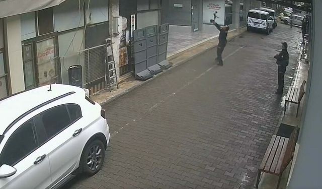 2'nci kattan düşen kediyi polis kurtardı; o anlar kamerada