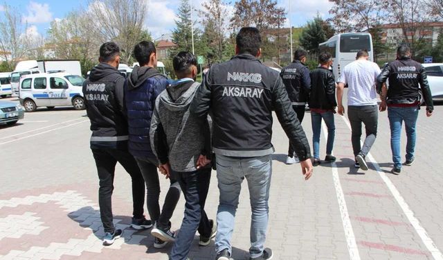 Aksaray'da uyuşturucu operasyonunda gözaltına alınan 154 şüpheliden 29'u tutuklandı