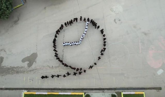 Amasya'da 300 öğrenciyle '10 Kasım' koreografisi