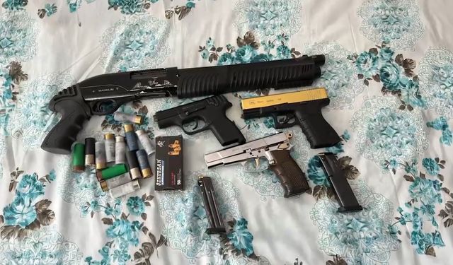 Bazanın içinde silah bulundu; 1 gözaltı