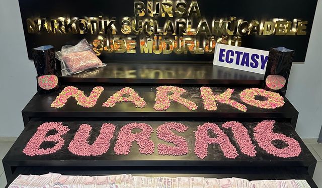 Bursa'da 20 bin adet ecstasy hap ele geçirildi; 1 gözaltı
