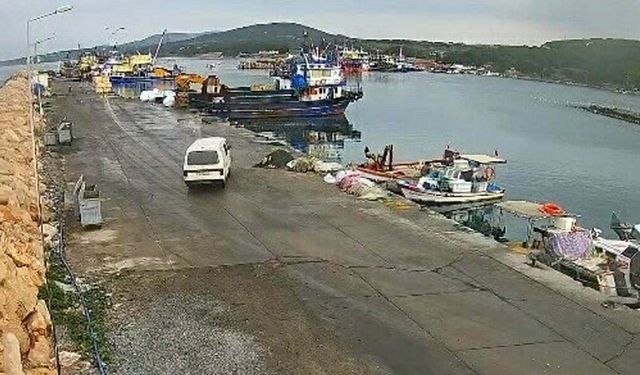 Didim'de kamyonetin denize uçtuğu anların görüntüleri ortaya çıktı