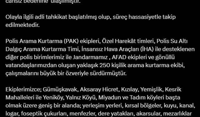 Elazığ'da kayıp otizmli Veysel'in cansız bedenine ulaşıldı (2)