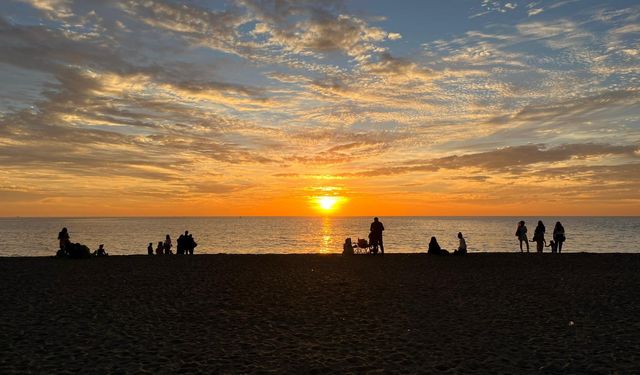 Gün batımı Hatay'da görsel şölene dönüştü