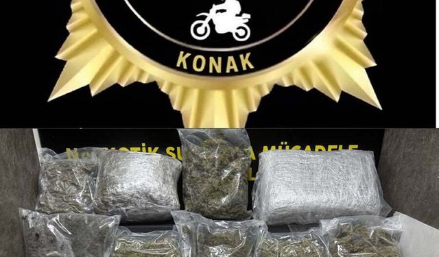 İzmir'deki uyuşturucu operasyonunda 25 kilo 225 gram skunk ele geçirildi; 4 şüpheli gözaltında