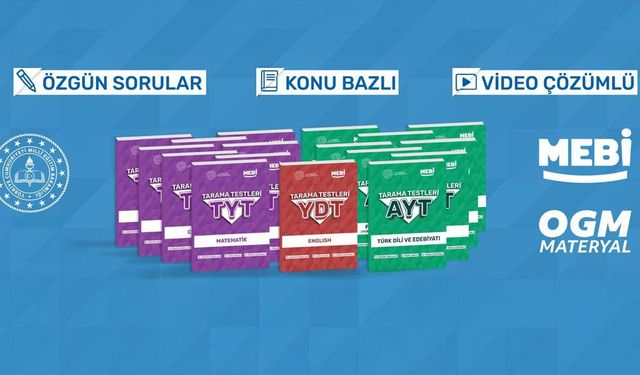 'MEBİ YKS Tarama Testi' kitapları yayımlandı