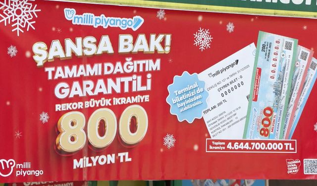 Milli Piyango'nun 800 milyon TL'lik yılbaşı büyük ikramiyesine yoğun ilgi
