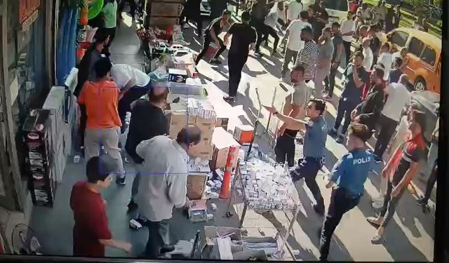 Şanlıurfa'da iş yerinde 7 kişinin yaralandığı kavga kamerada