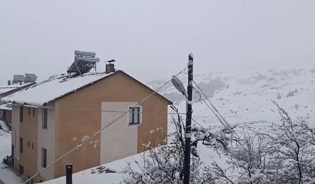 Sivas'ta yüksek kesimlere kar yağdı