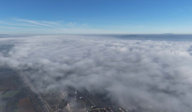 1915 Çanakkale Köprüsü siste kayboldu