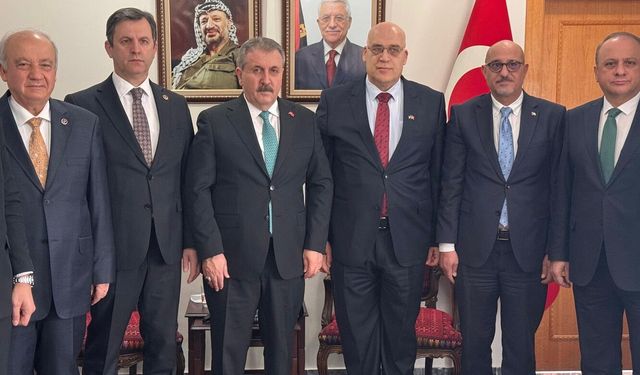 Destici'den Filistin'in Ankara Büyükelçiliği'ne hayırlı olsun ziyareti