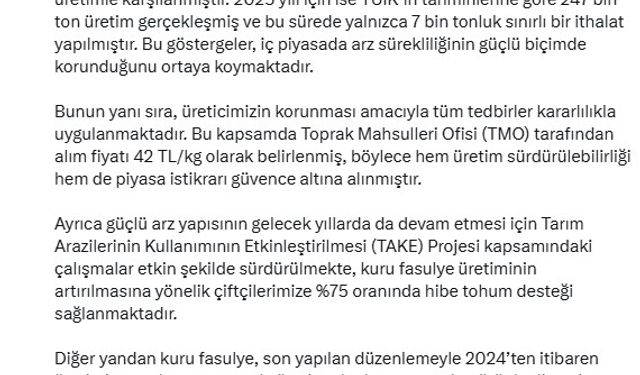DMM: 'Kuru fasulye krizi' iddiası dezenformasyondur