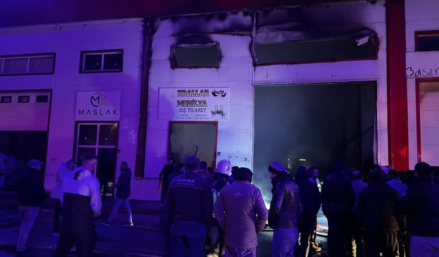 Kayseri'de mobilya atölyesinde yangın
