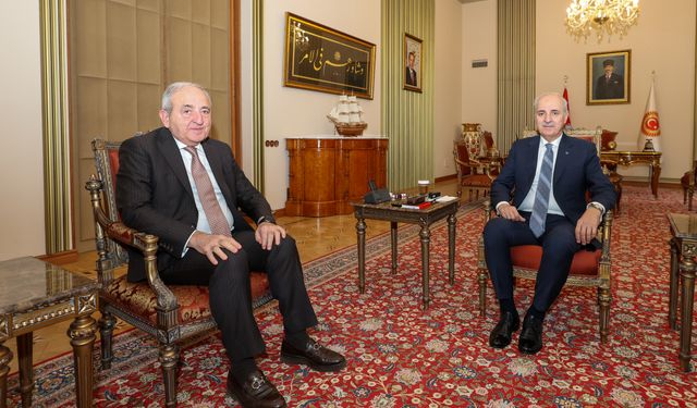 Kurtulmuş, Karadeniz Ekonomik İşbirliği Parlamenter Asamblesi Genel Sekreteri Hajiyev’i kabul etti.