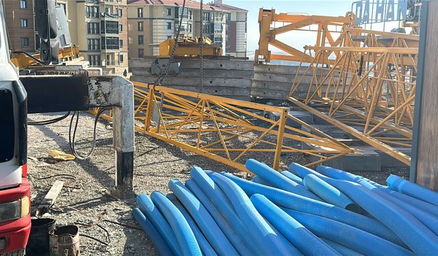 Şantiyede kule vinç kazası; 1 işçi yaralandı